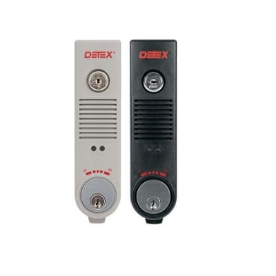 Exit Alarm, Surface Mount, Battery Powered, 7-Pin IC Cylinder Housing, Black